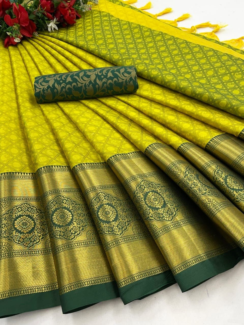 Banarasi lichi soft silk saree