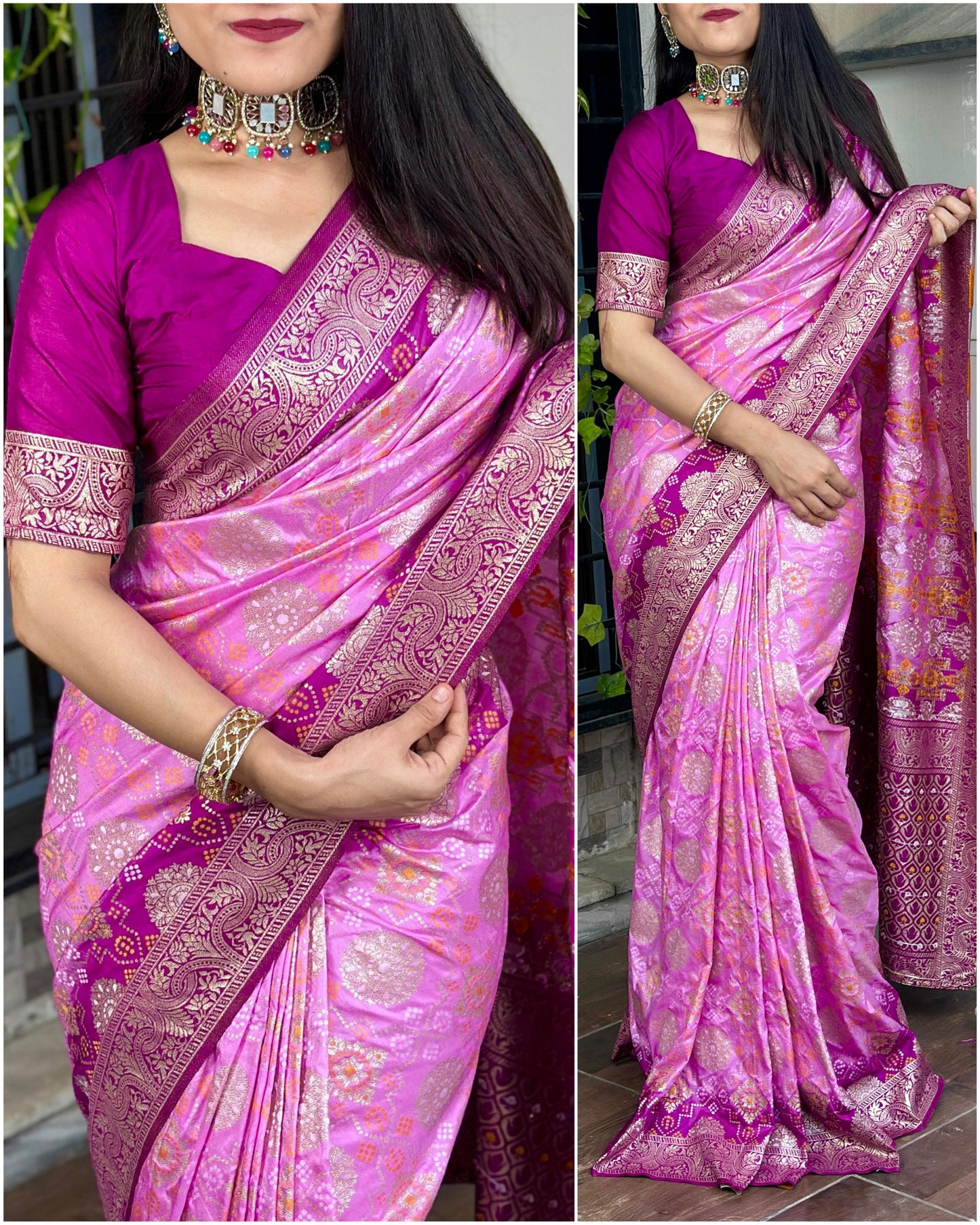 Beauty jacquard saree