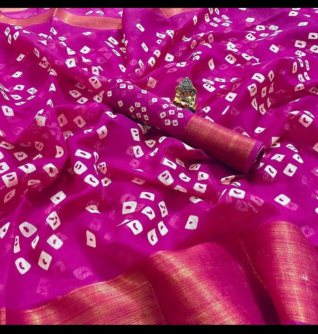 Soft cotton slub saree