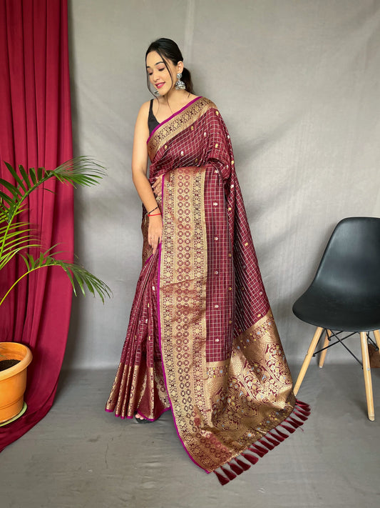Jacquard weaving saree